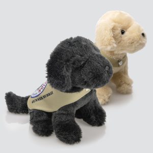 Yellow or Black stuffed toy dog